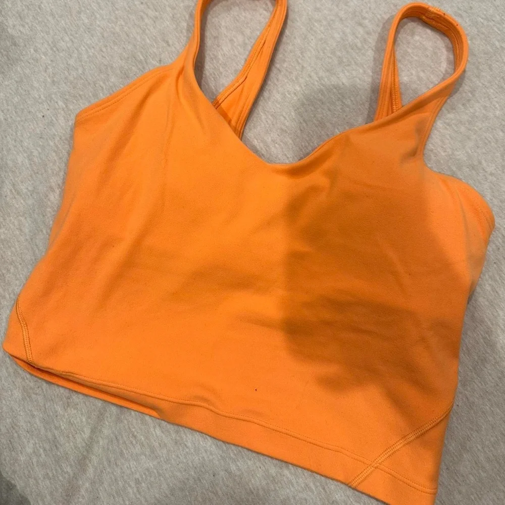 Lululemon Athletica Orange Crop Tank Top - Picture 2 of 2